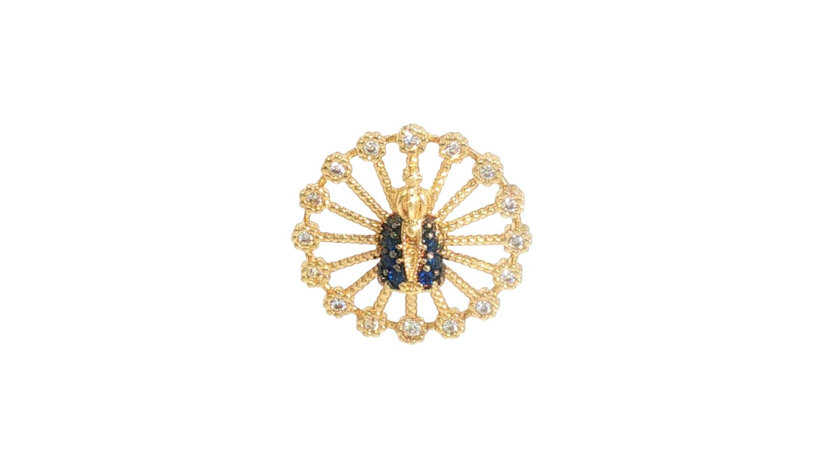 Pendant in Yellow Gold 18k with Cubic Zirconia — Pendants — Yellow Gold 18k