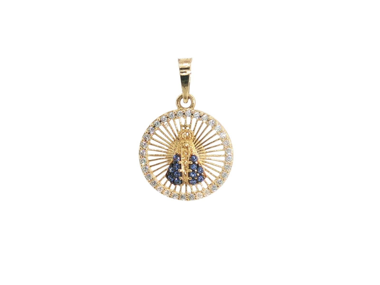 Pendant in Yellow Gold 18k with Cubic Zirconia — Pendants — Yellow Gold 18k