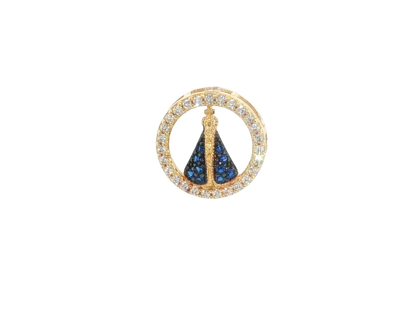 Pendant in Yellow Gold 18k with Cubic Zirconia — Pendants — Yellow Gold 18k