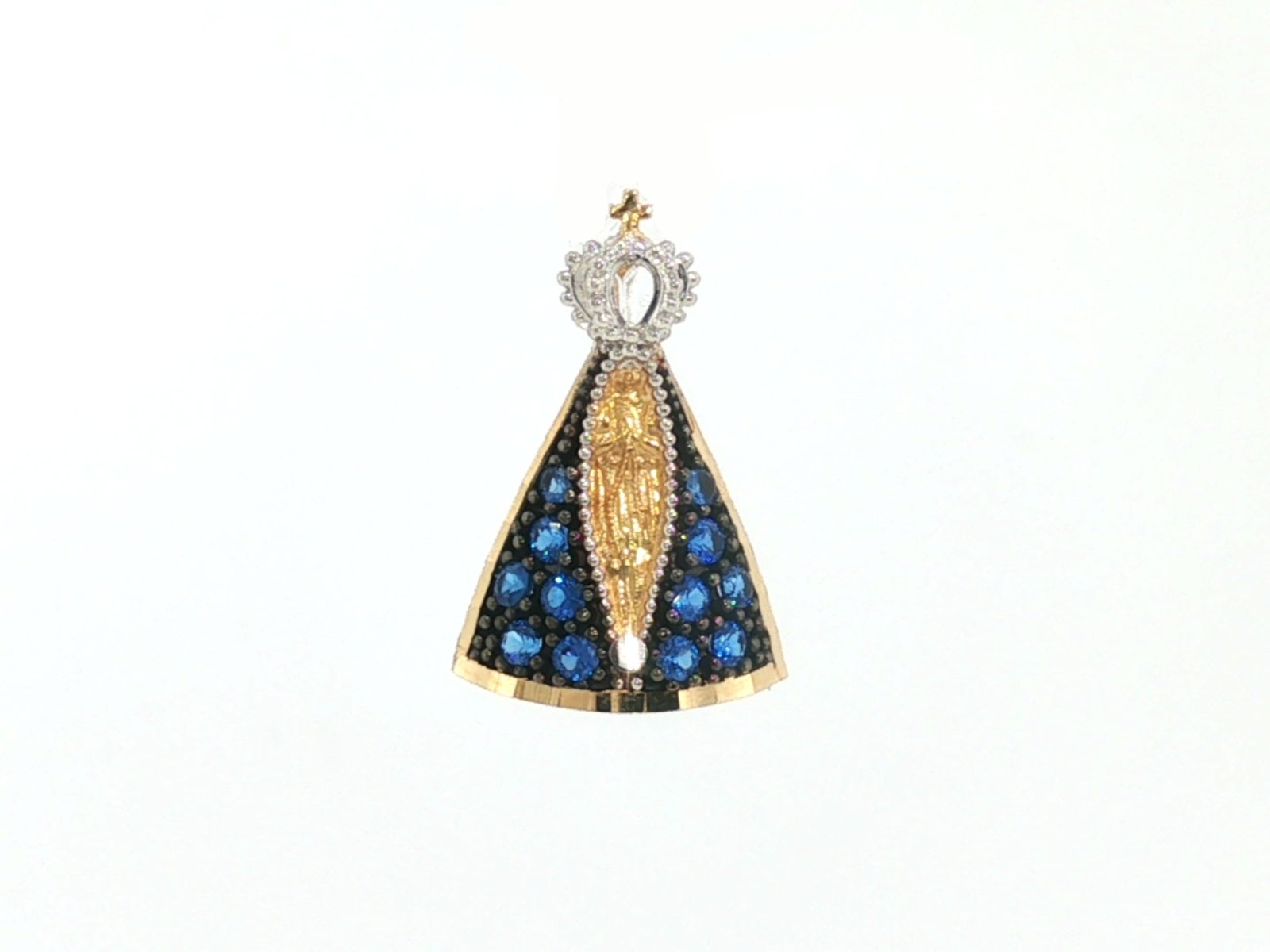 Pendant in Yellow Gold 18k with Cubic Zirconia — Pendants — Yellow Gold 18k