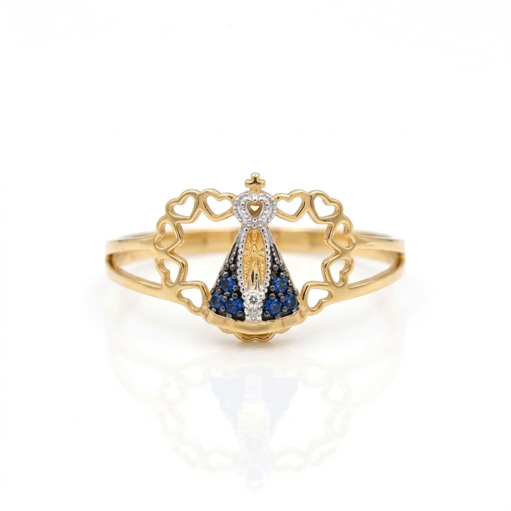 Ring in Yellow Gold 18k with Cubic Zirconia — Rings — Yellow Gold 18k