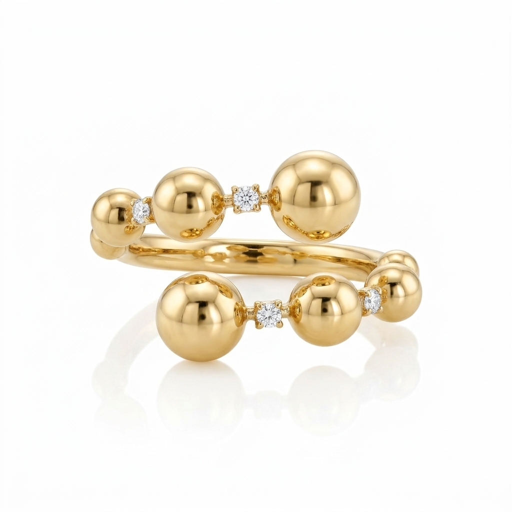 Ring in Yellow Gold 18k with Diamond — Rings — Yellow Gold 18k