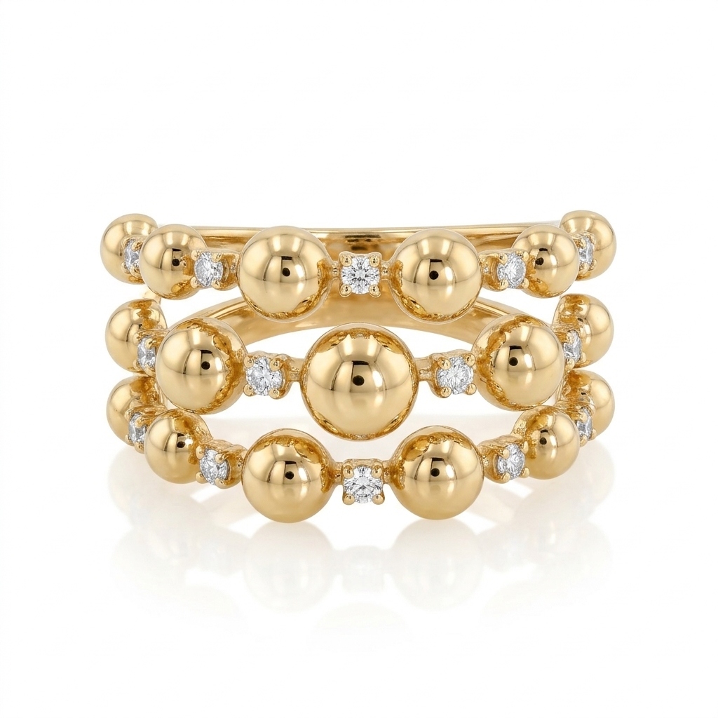 Ring in Yellow Gold 18k with Diamond — Rings — Yellow Gold 18k