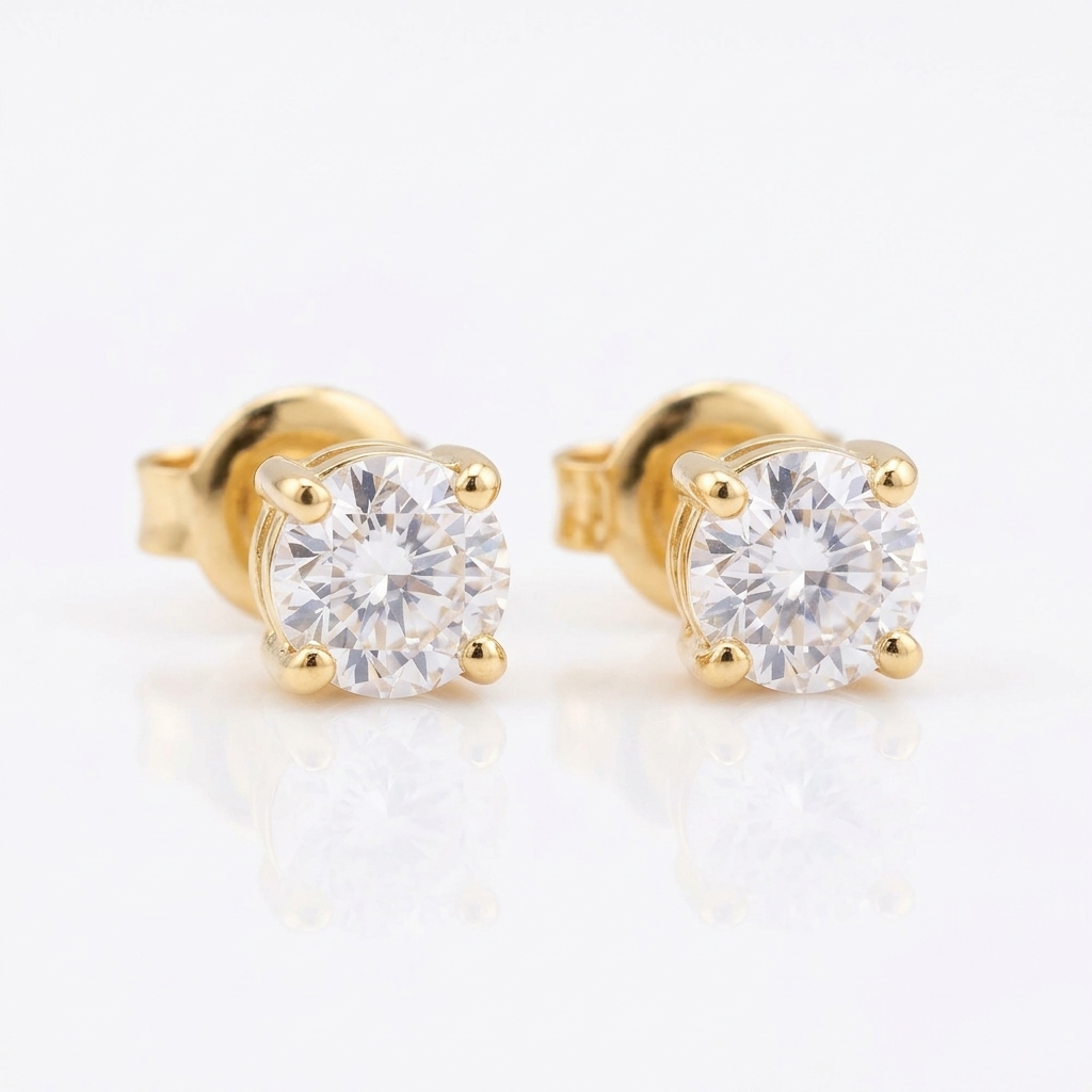 Earrings in 18K gold